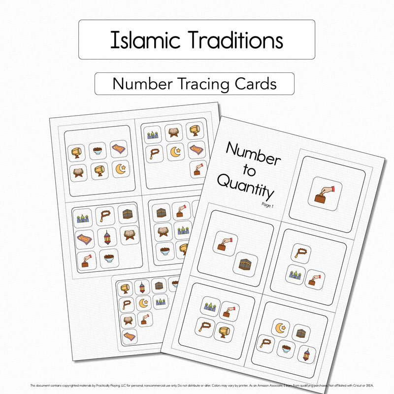 Islamic Traditions - Number Tracing Cards