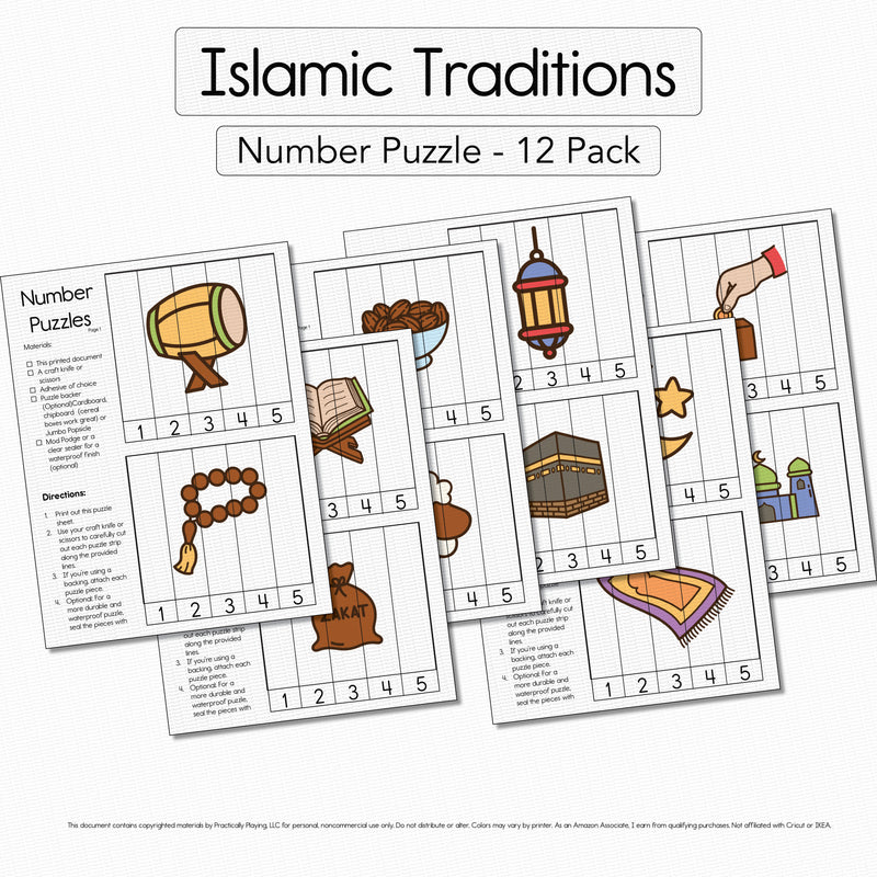 Islamic Traditions - Number Puzzle Pack