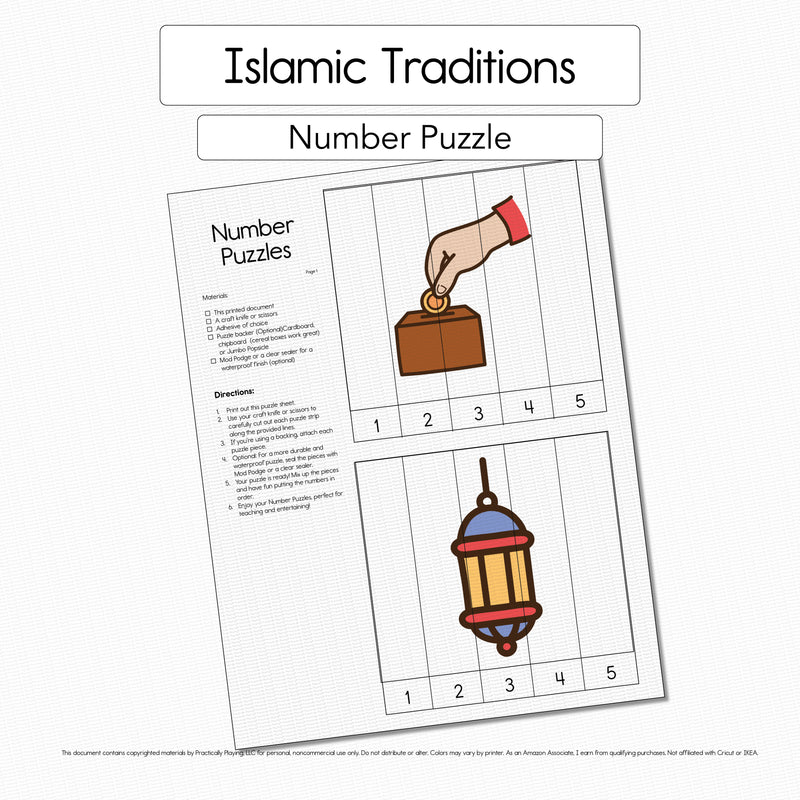 Islamic Traditions - Number Sorting Mat