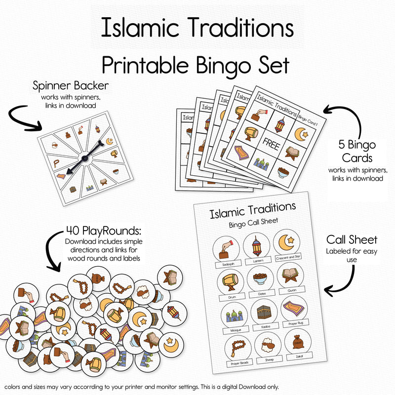 Islamic Traditions - Bingo Game