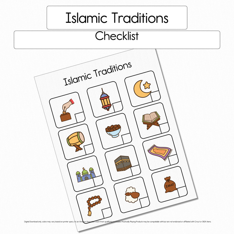 Islamic Traditions - Checklist