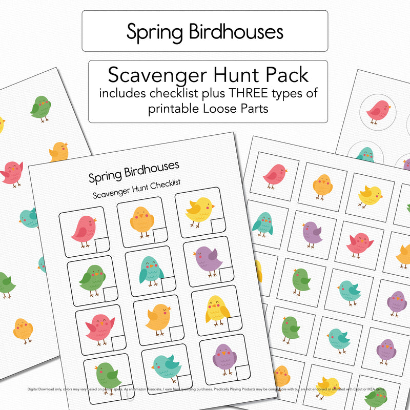 Spring Birdhouses - Scavenger Hunt