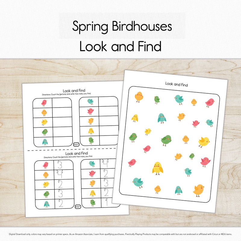 Spring Birdhouses - Look and Find