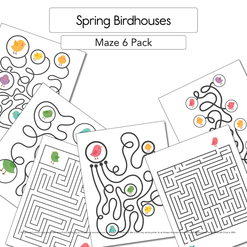 Spring Birdhouses - Mazes 6 Pack