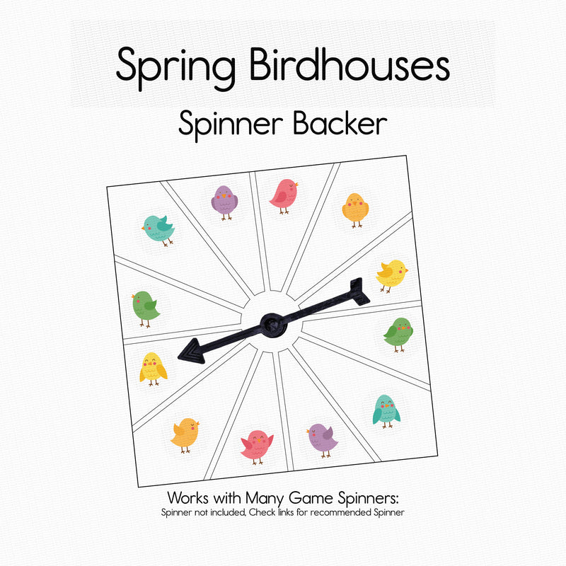 Spring Birdhouses - Spinner Backer