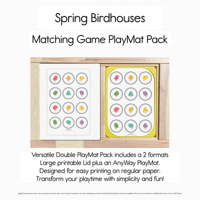 Spring Birdhouses - Matching GameBoard