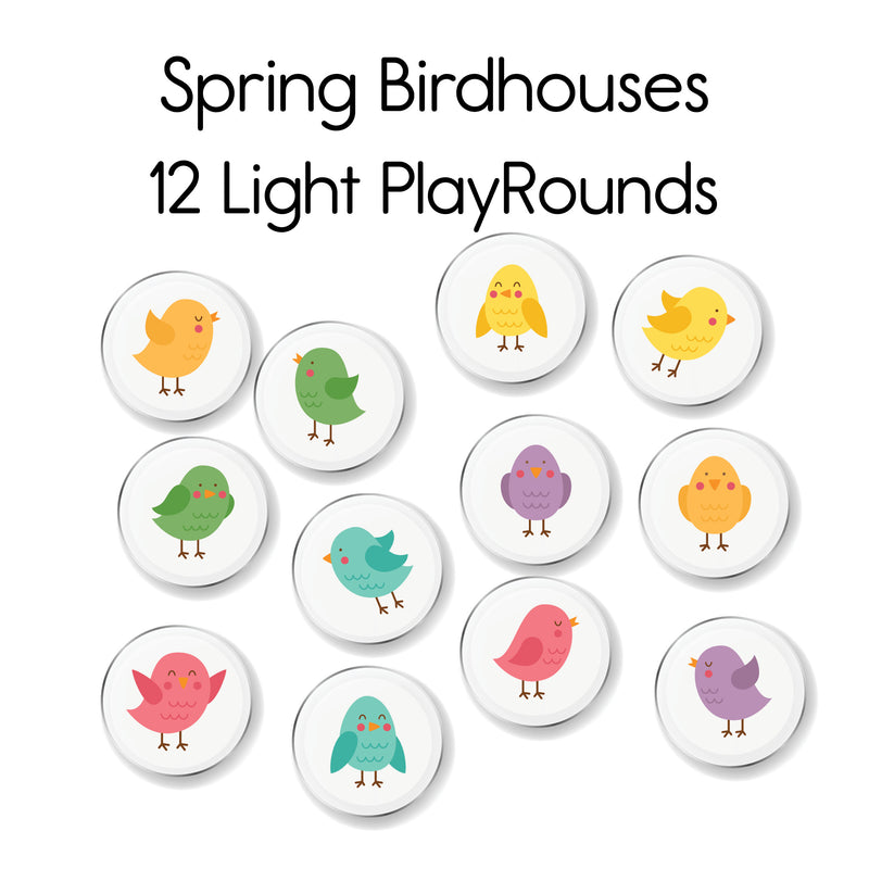Spring Birdhouses - Light PlayRound 12 Pack