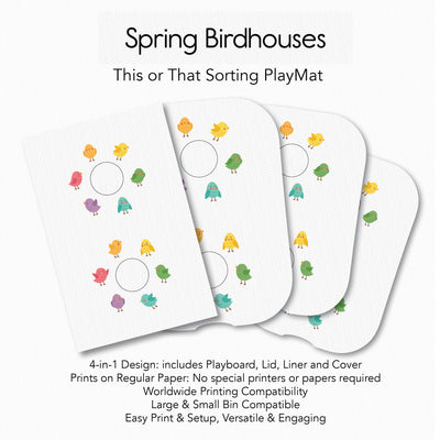 Spring Birdhouses - This or That PlayMat