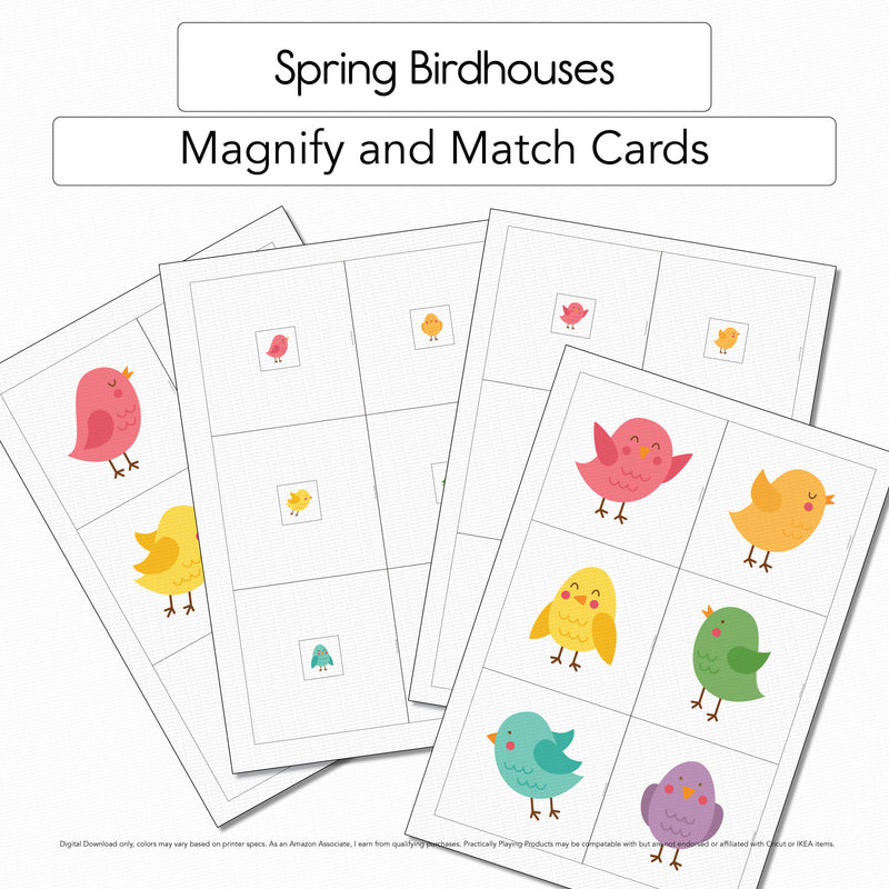 Spring Birdhouses - Magnify and Match Cards