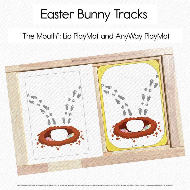 Easter Bunny Tracks - Mouth PlayMat