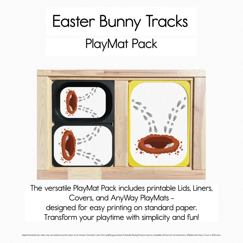 Easter Bunny Tracks - PlayMat