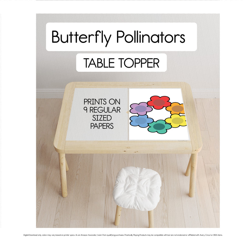 Butterfly Pollinators - Large Dual Use Table Topper or Poster Design 1