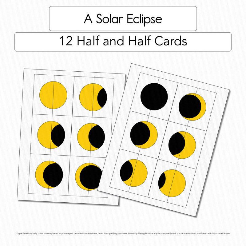 A Solar Eclipse - Half and Half cards