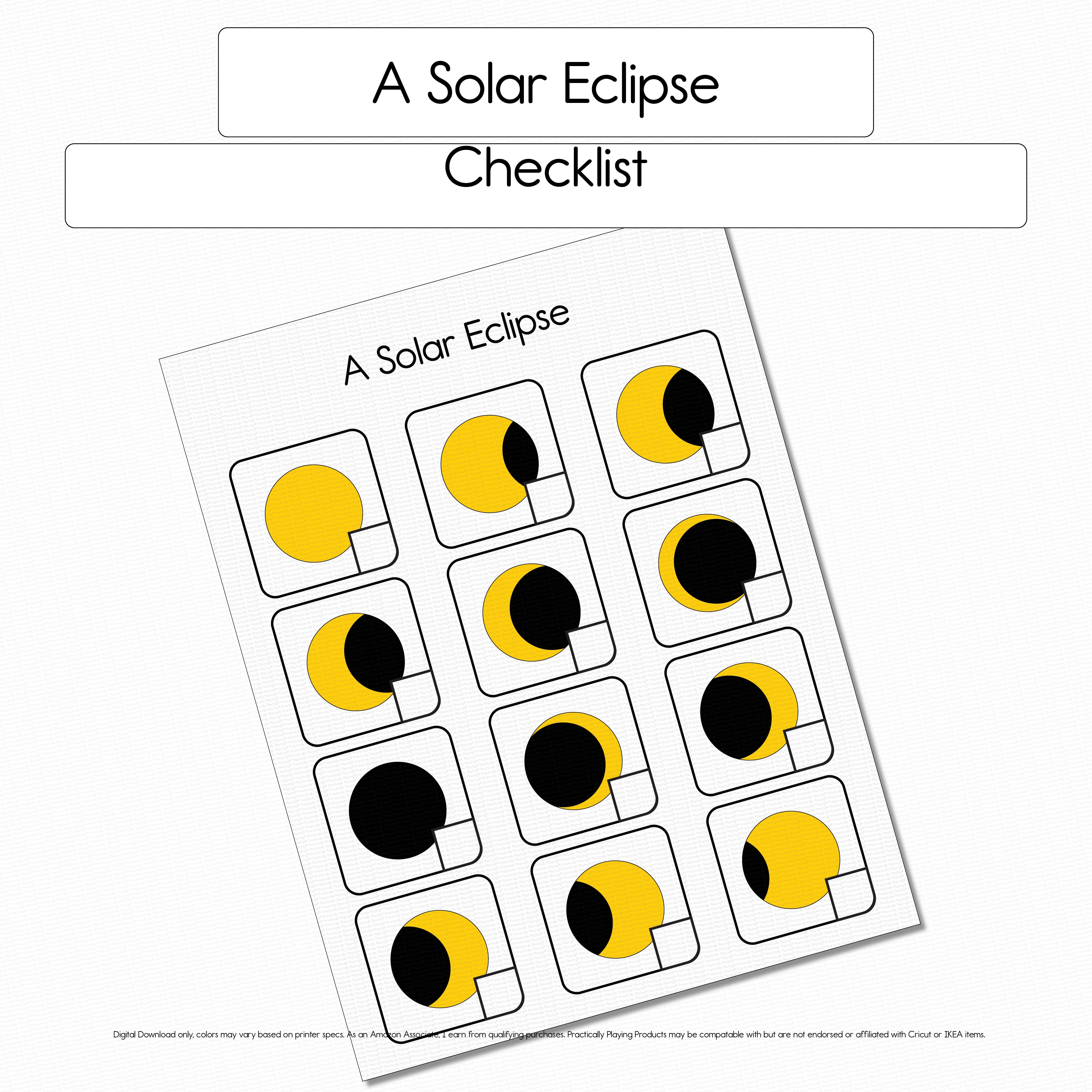 Cosmic Eclipse Checklist.pdf A Solar Eclipse - Checklist – Practically Playing