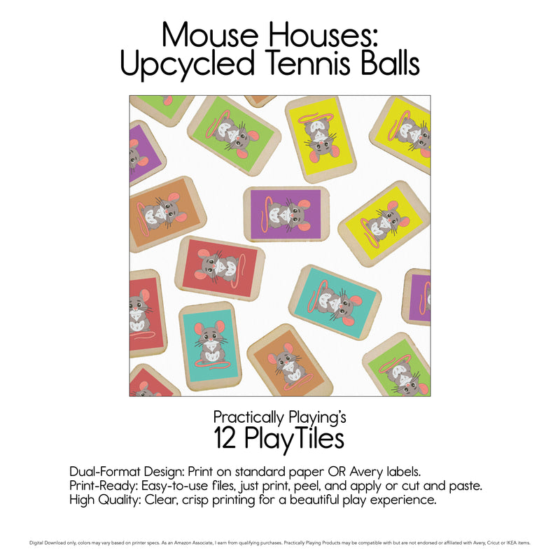 Mouse Houses- Upcycled Tennis Balls - PlayTiles