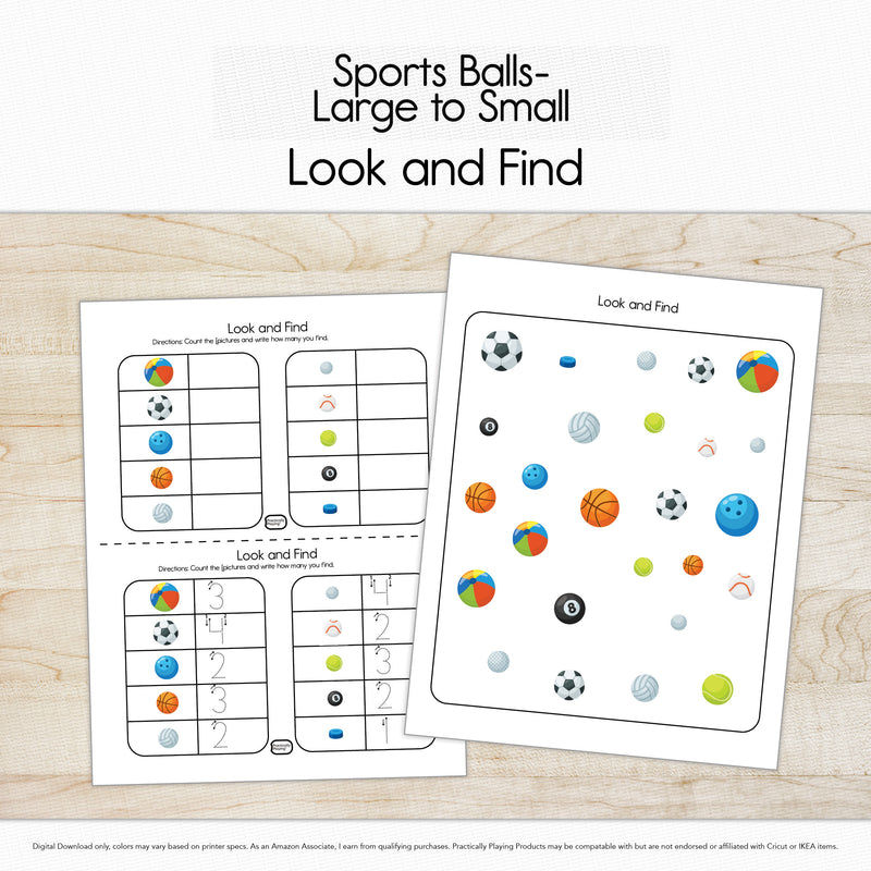 Sports Balls - Look and Find