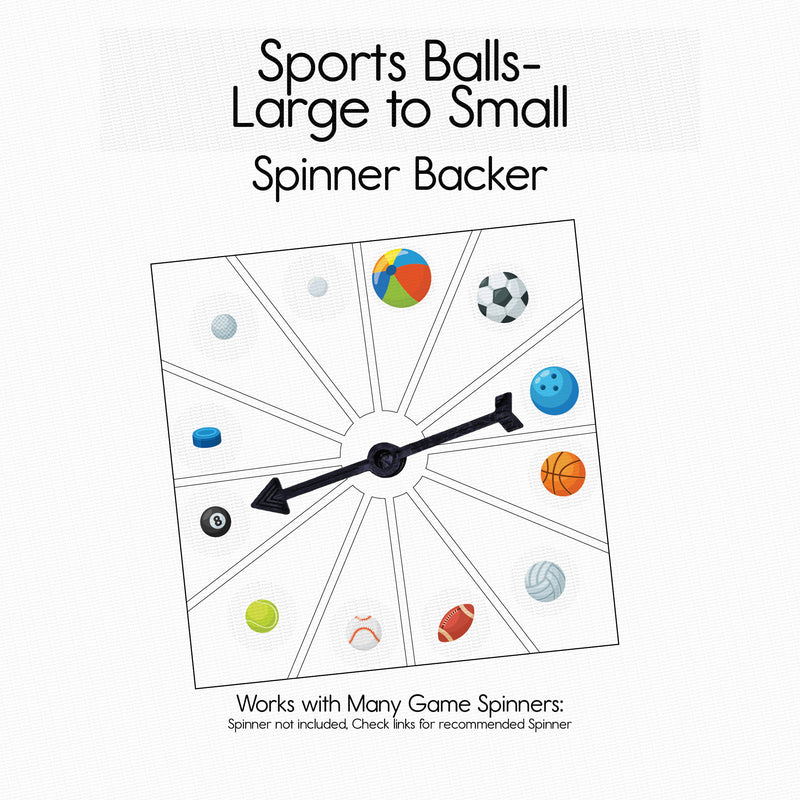 Sports Balls - Spinner Backer