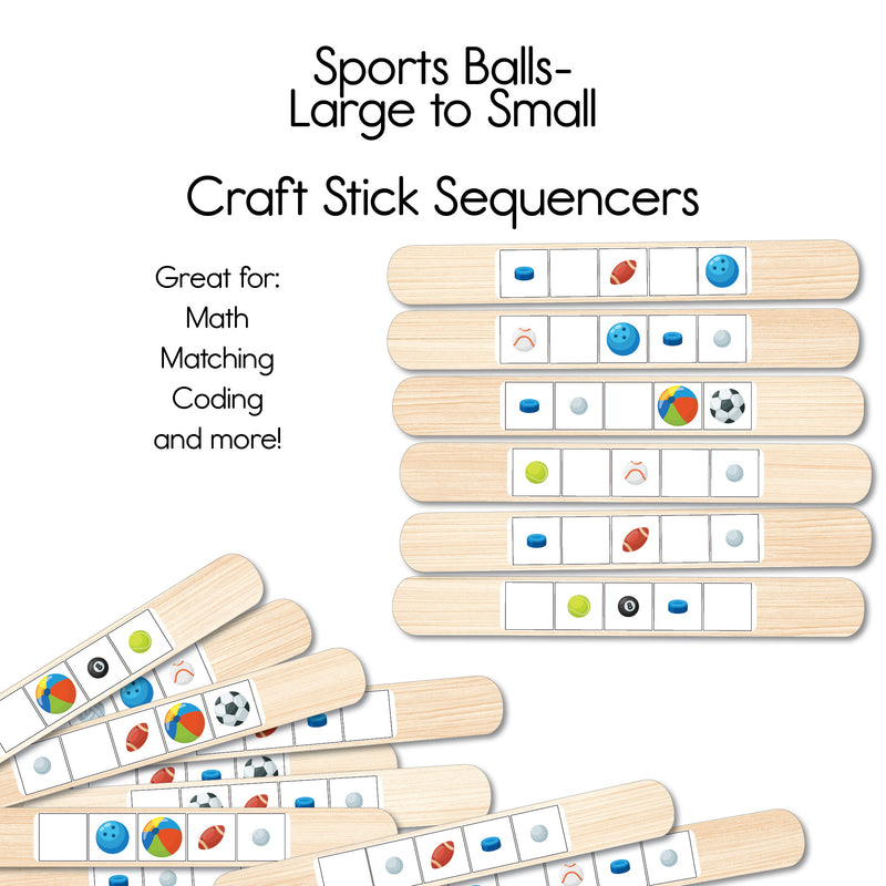 Sports Balls - Craft Stick Covers and Toppers