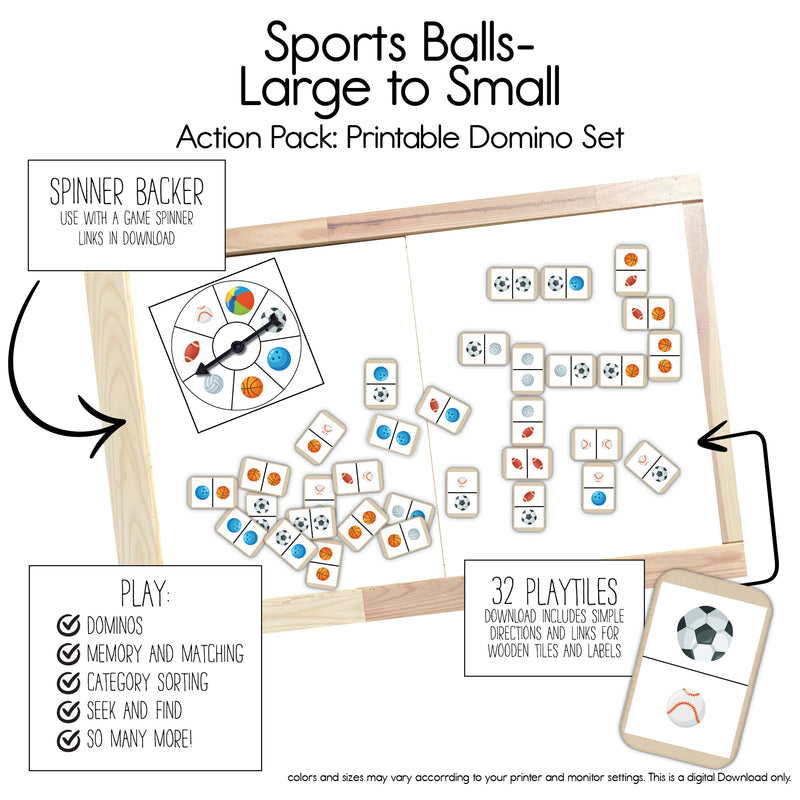 Sports Balls - Dominos Game Pack