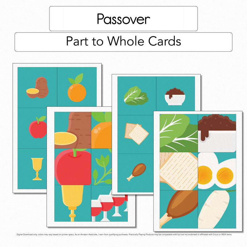 Passover - Part to Whole Matching Cards
