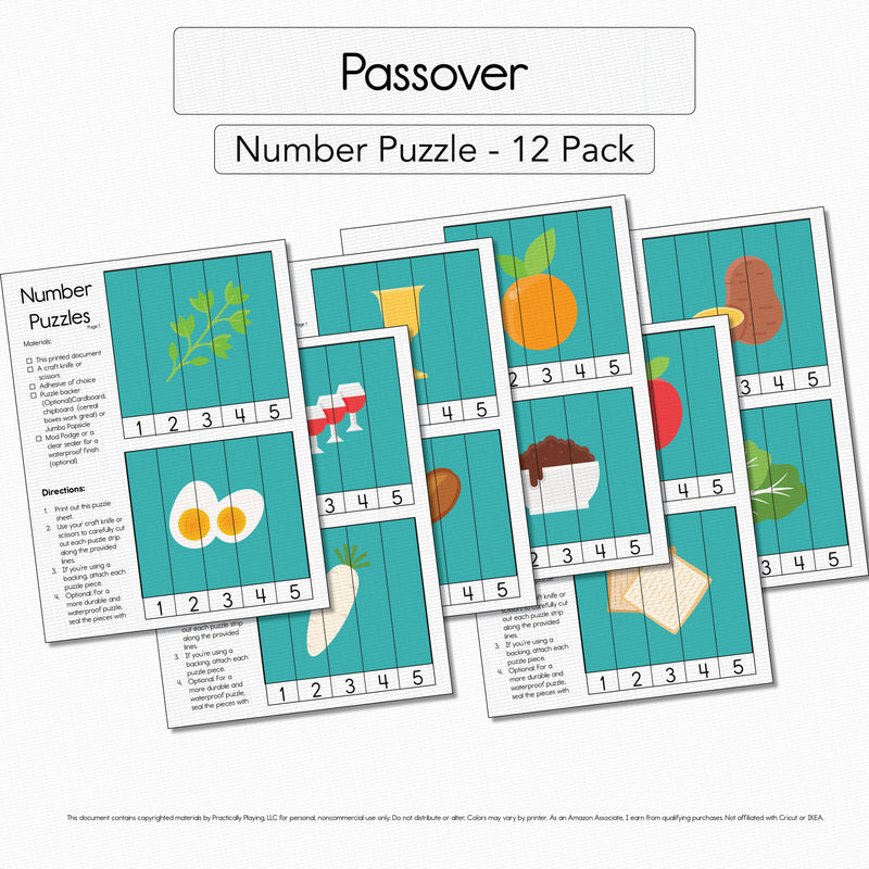 Passover - Number Puzzle Pack