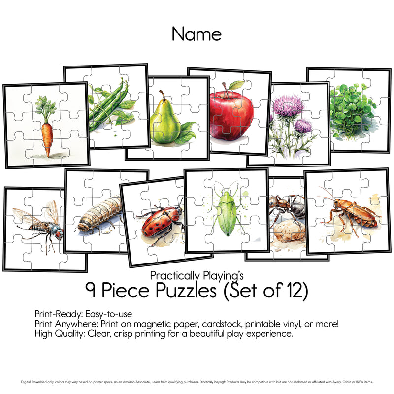 Feed the Lizard - Nine Piece Puzzles
