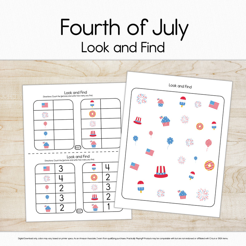 Fourth of July - Look and Find