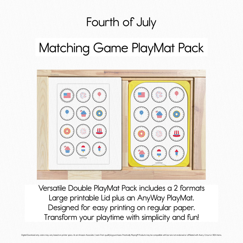 Fourth of July - Matching GameBoard