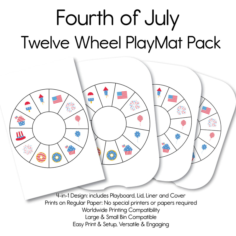 Fourth of July - Twelve Wheel PlayMat