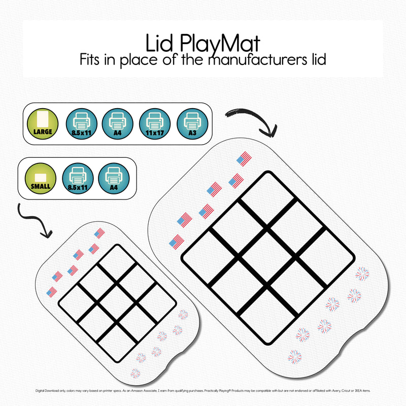 Fourth of July - Tic Tac Toe PlayMat