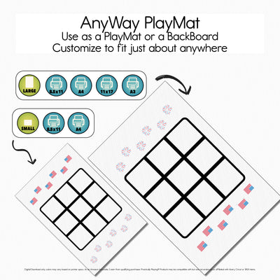 Fourth of July - Tic Tac Toe PlayMat