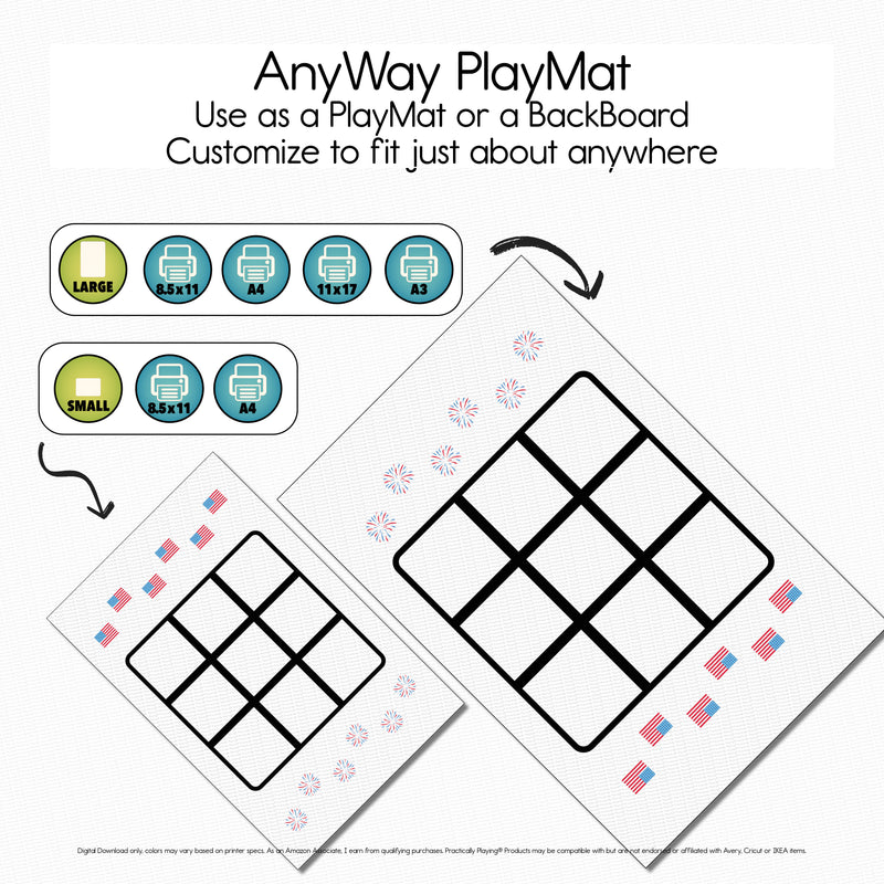 Fourth of July - Tic Tac Toe PlayMat