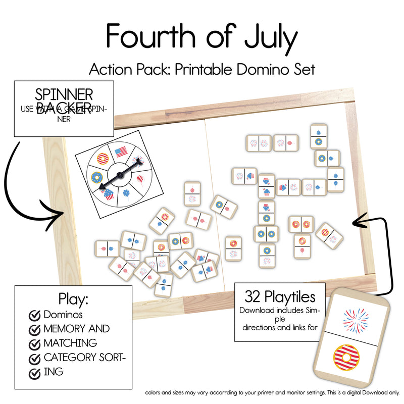 Fourth of July - Dominos Game Pack