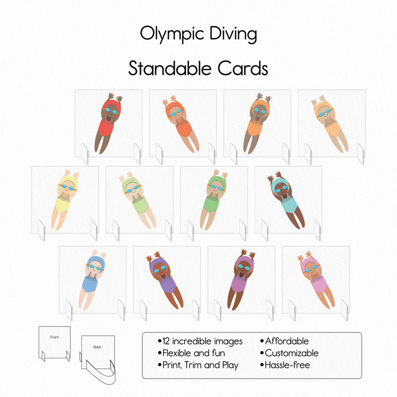 Olympic Diving - Standable Cards