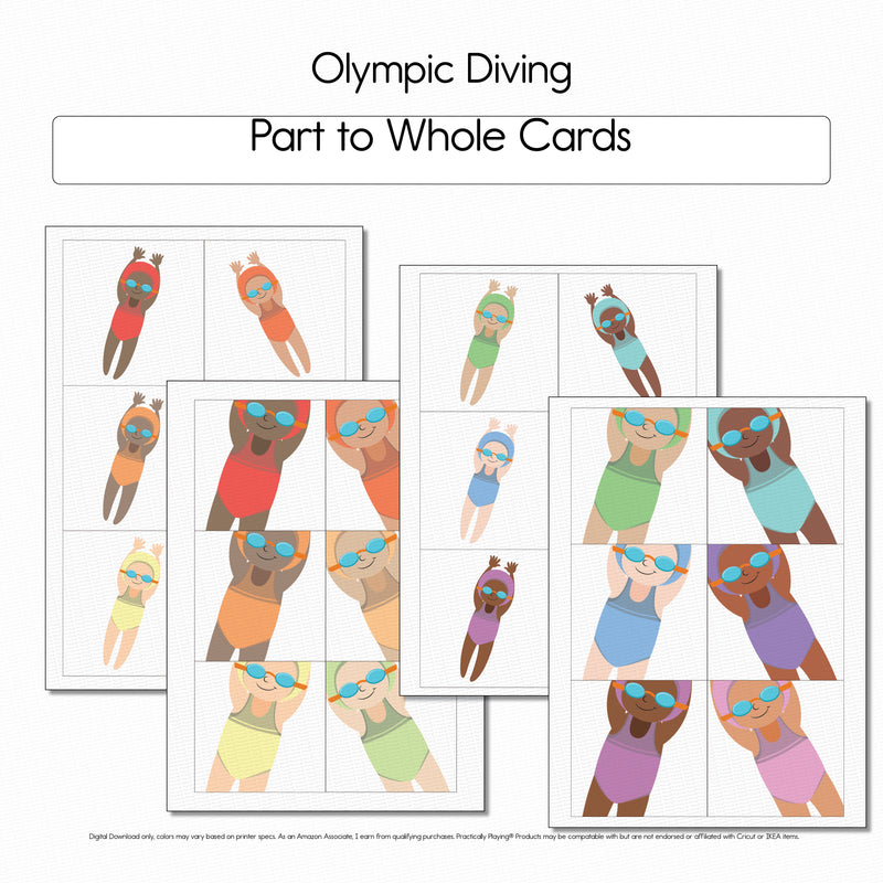 Olympic Diving - Part to Whole Matching Cards