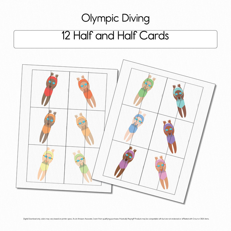 Olympic Diving - Half and Half cards