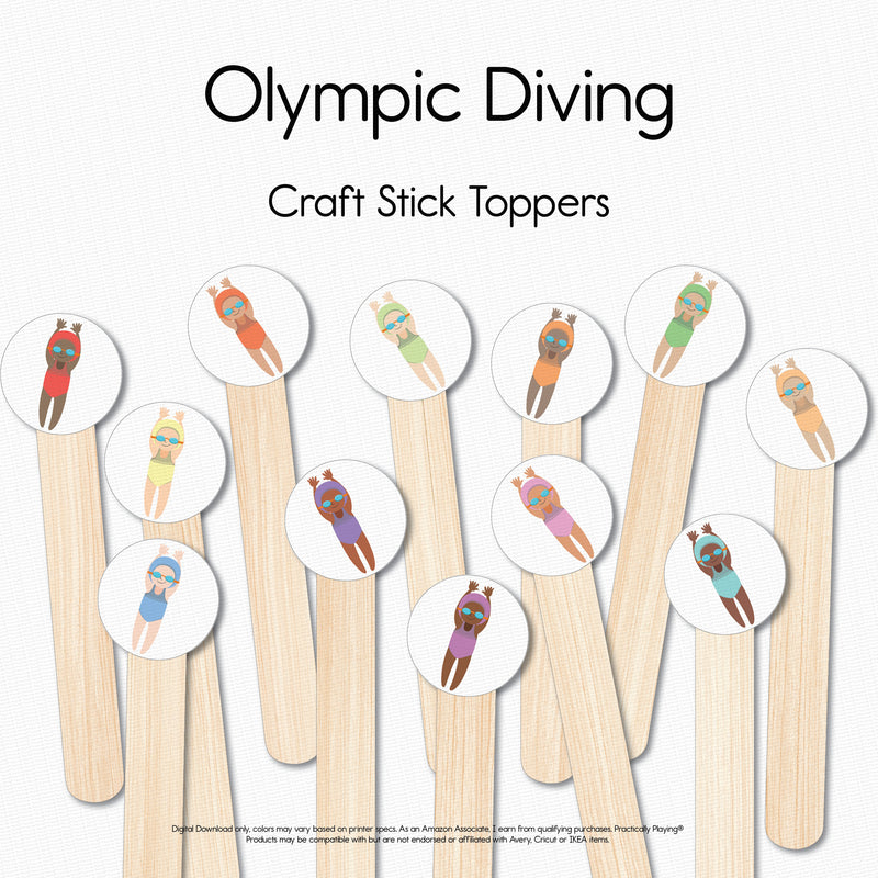 Olympic Diving - Craft Stick Covers and Toppers