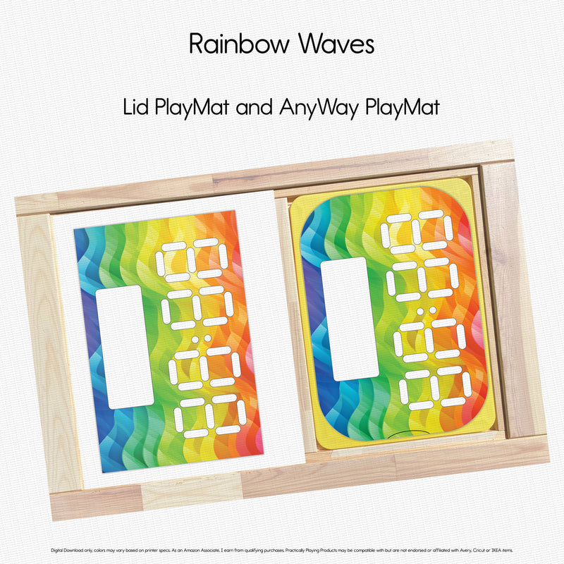 Rainbow Waves - Explorer PlayMat Pack- Digital Clock