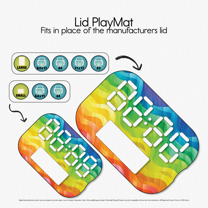 Rainbow Waves - Explorer PlayMat Pack- Digital Clock