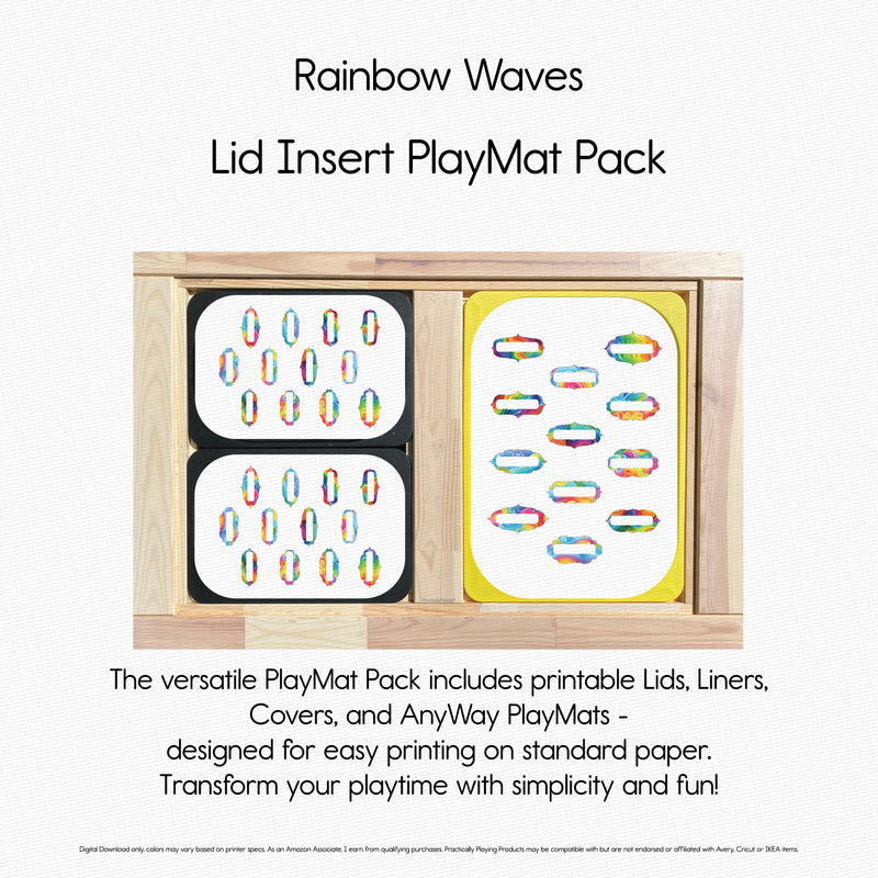 Rainbow Waves - Explorer PlayMat Pack- Twelve Fancy Slots