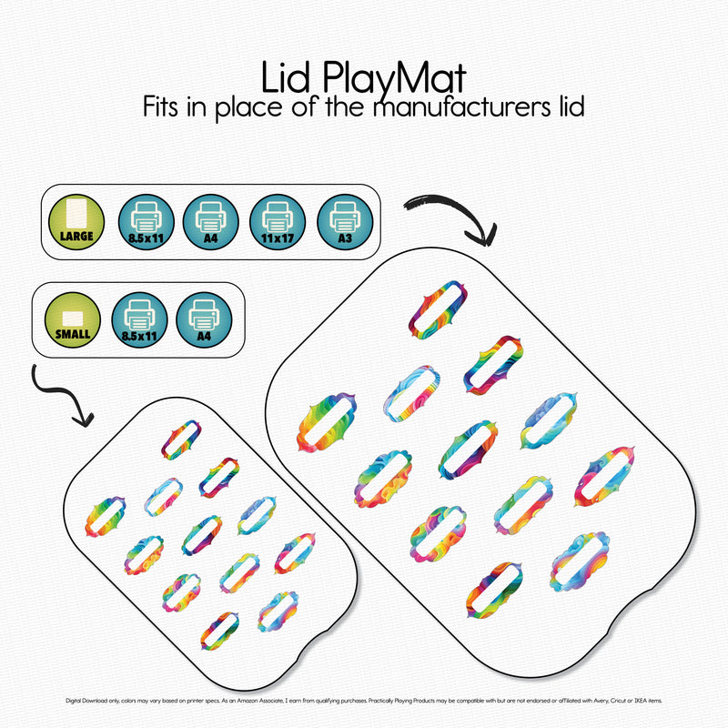 Rainbow Waves - Explorer PlayMat Pack- Twelve Fancy Slots