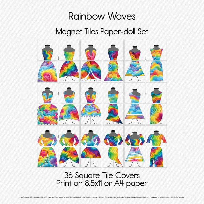 Rainbow Waves - Explorer Pack- Constructables Paper Dolls