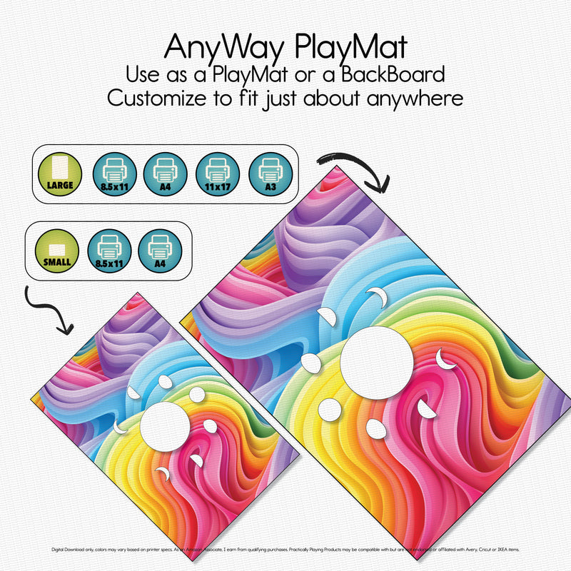 Rainbow Waves - Explorer PlayMat Pack- Moon Phases