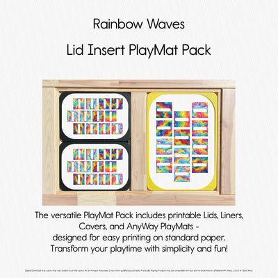 Rainbow Waves - Explorer PlayMat Pack- Twelve Slot Square