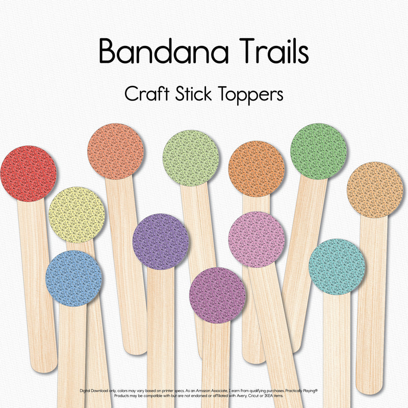 Bandana Trails - Explorer Pack- Craft Stick Covers and Toppers