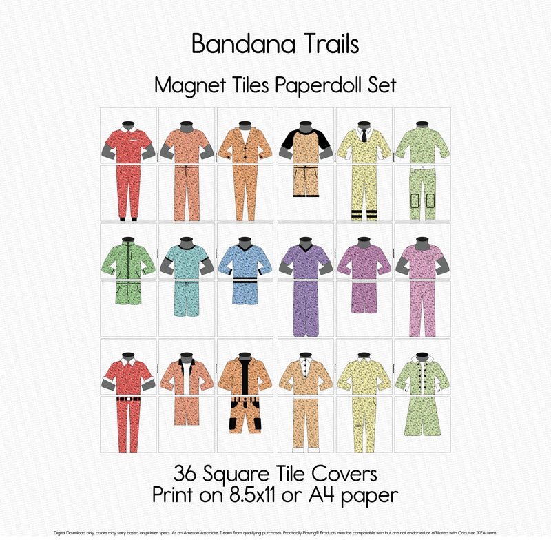 Bandana Trails - Explorer Pack- Constructables Casual Clothes Designer Paper Dolls