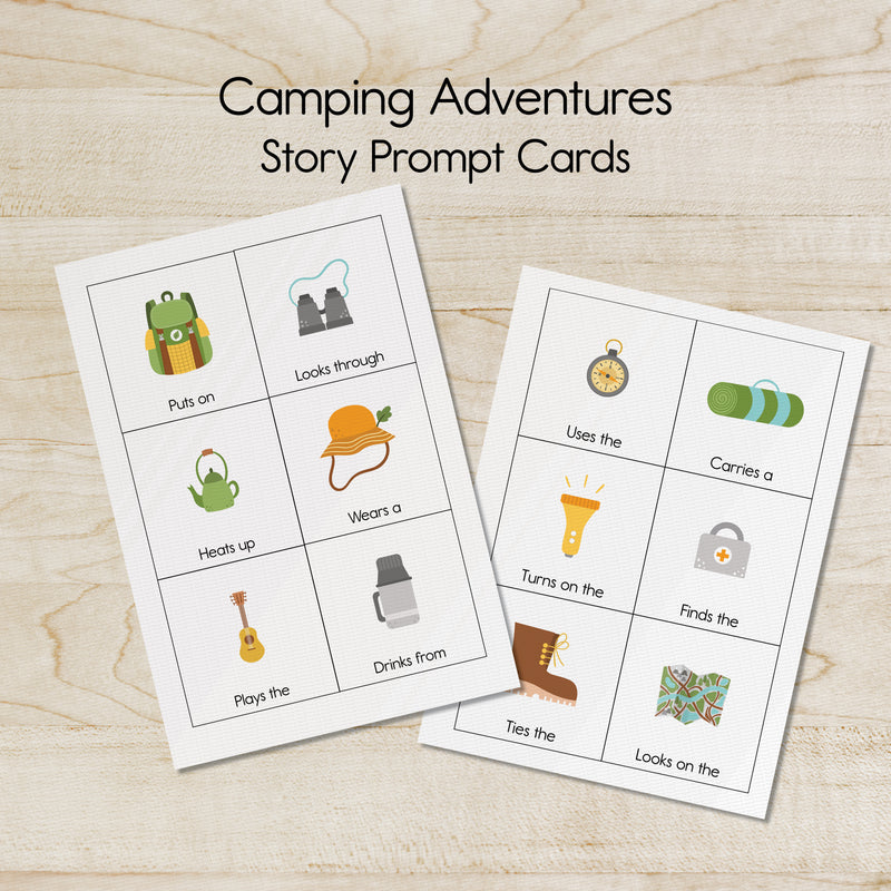 Camping Adventures - Story Pack- Story Prompt Cards