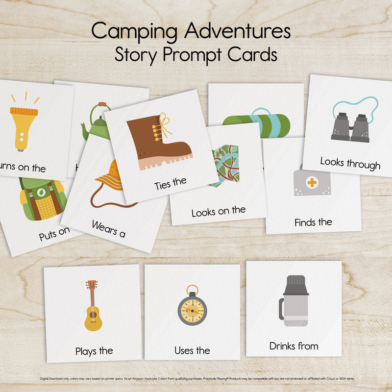 Camping Adventures - Story Pack- Story Prompt Cards