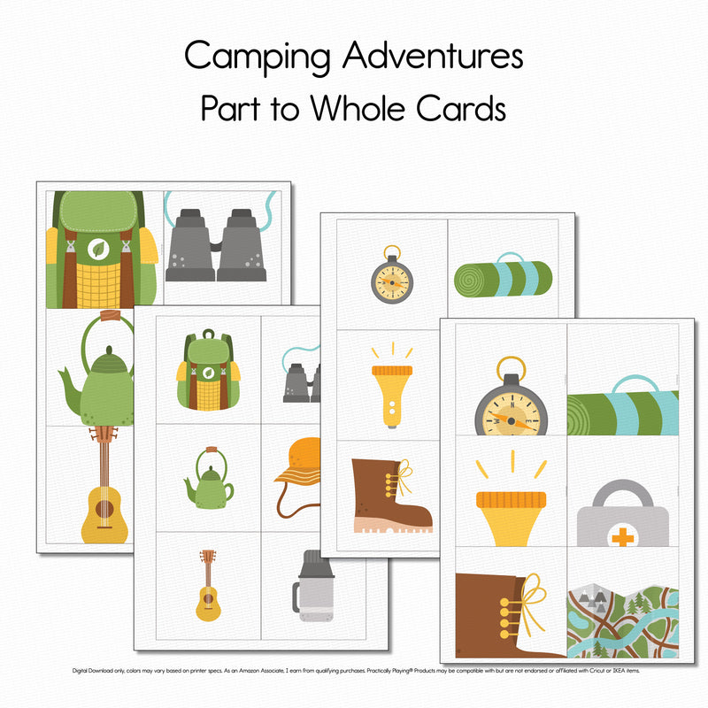 Camping Adventures - Discovery Pack- Part to Whole Matching Cards