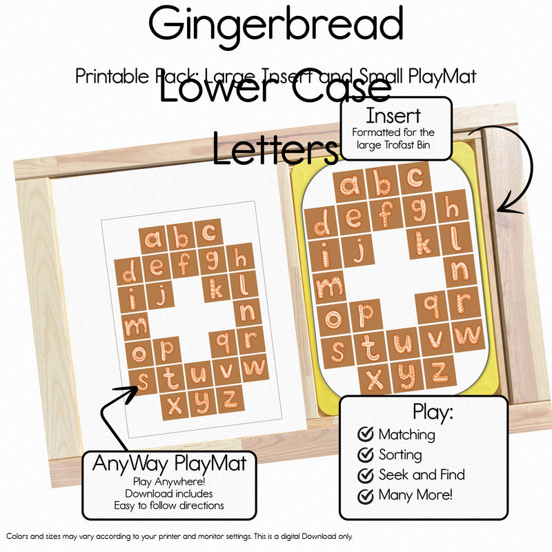 Gingerbread Letters Lower Case - Horizon PlayMat Pack